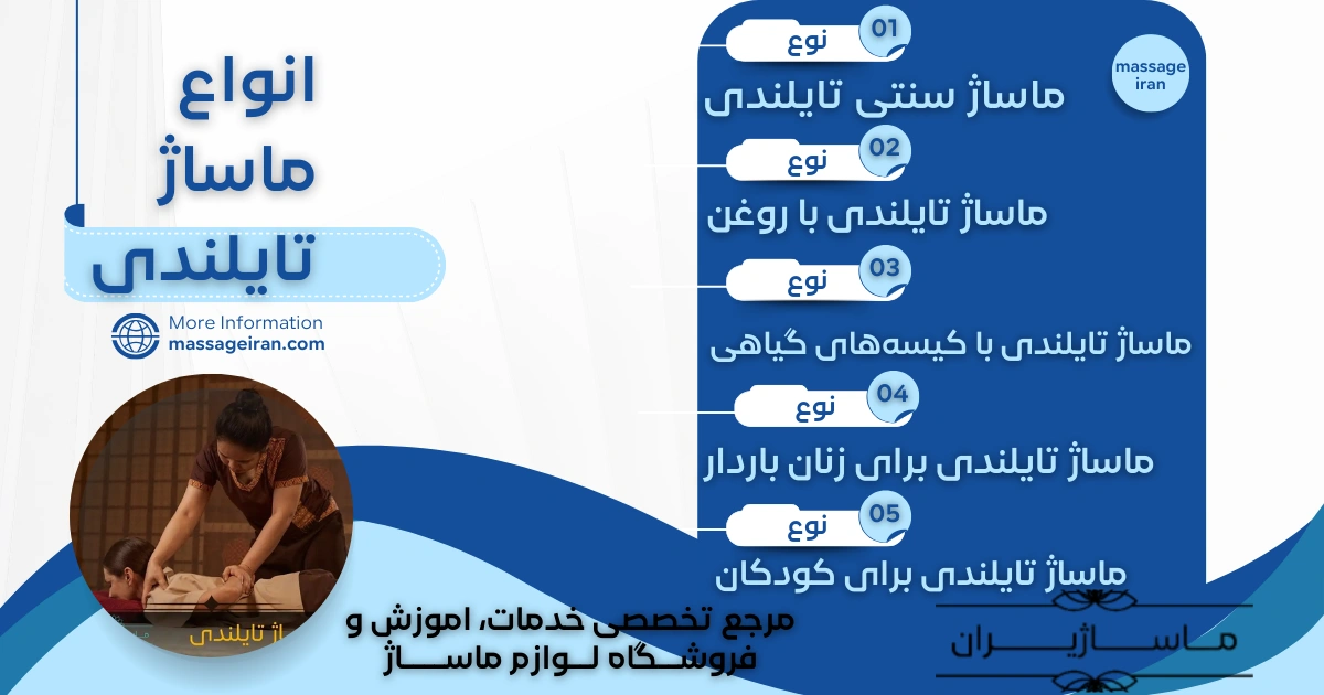 انواع ماساژ تایلندی اینفوگرافی