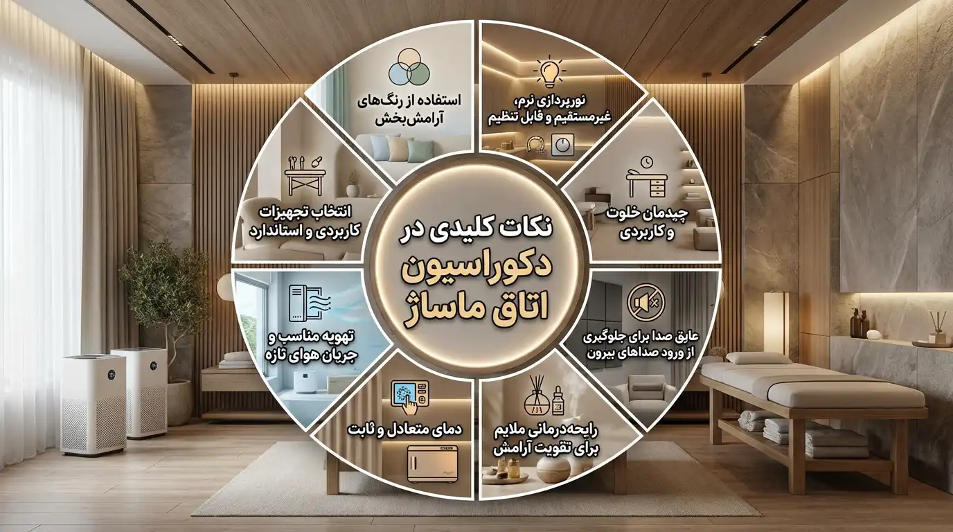نکات کلیدی طراحی دکوراسیون داخلی اتاق ماساژ